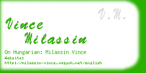 vince milassin business card